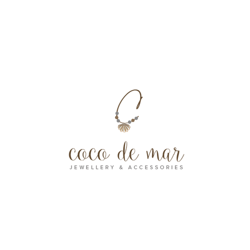 Necklace design with the title 'coco de mar'