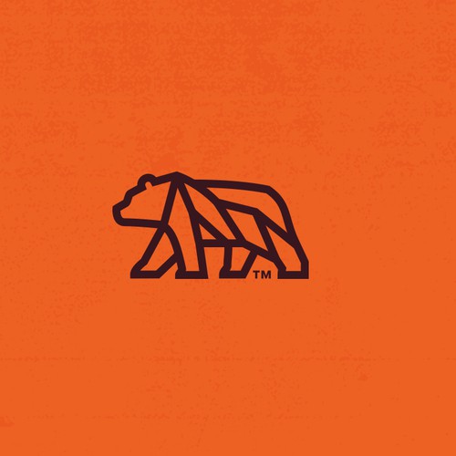 Black bear logo with the title 'logo design'