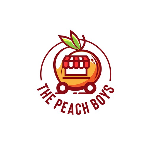 Character brand with the title 'logo for The Peach Bous'