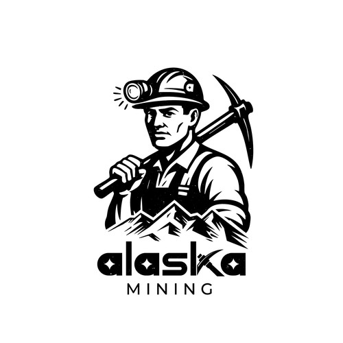 Mining logo with the title 'Mining Logo'