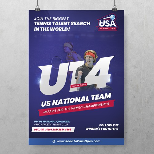 Player design with the title 'U14 US National Team'