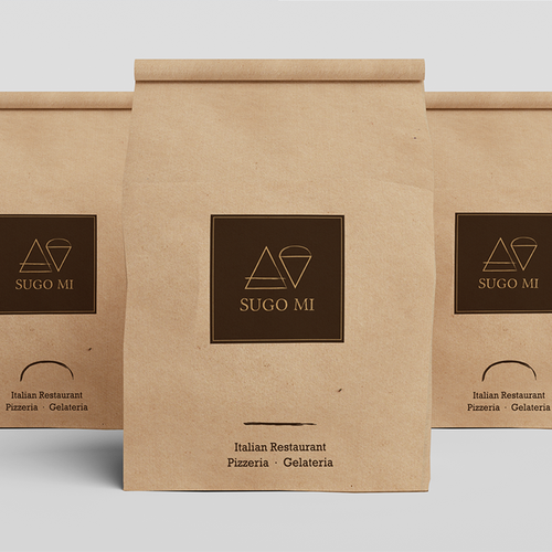 Italian cuisine logo with the title 'Logo for an Italian Pizzeria-Gelateria'