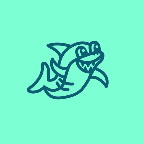 Shark illustration with the title 'Baby Shark Product Design'