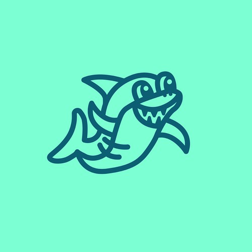 Shark illustration with the title 'Baby Shark Product Design'