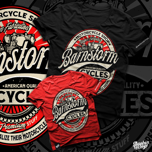 Automotive t-shirt with the title 'Barnstorm '