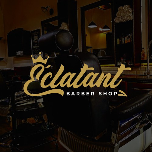 Hair salon brand with the title 'Eclatant Barber Shop'