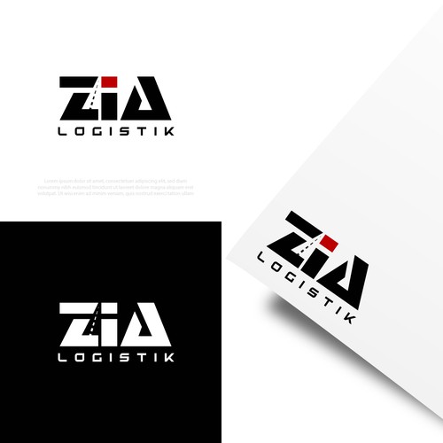 Logistics logo with the title 'zia logistic logo design'