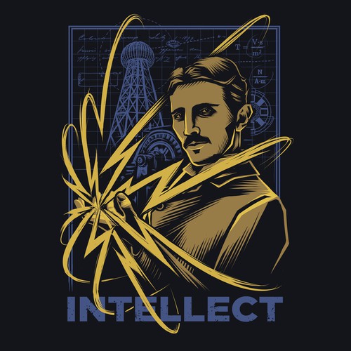 Tesla design with the title 'Nikola Tesla'