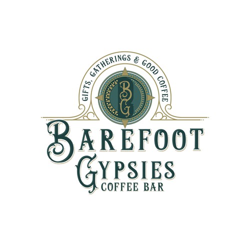 Compass design with the title 'Bohemian style logo design '