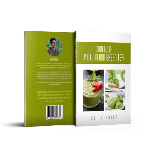 Cooking book cover with the title 'Cook with Matcha and Green Tea'