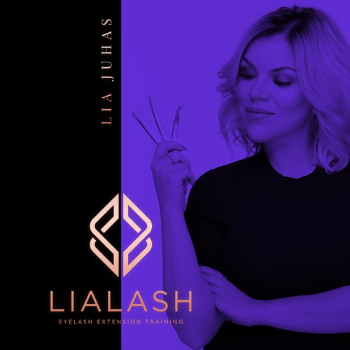 Eyelash design with the title 'LiaLash - Logo Design'