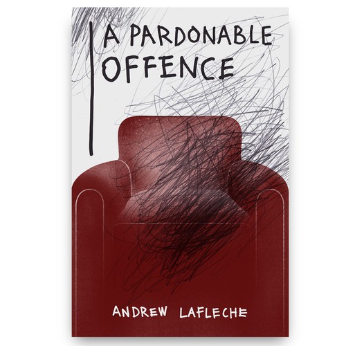 Different design with the title 'Cover book for A Pardonable Offence'