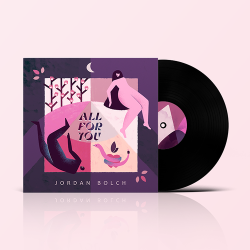 Album illustration with the title 'All for you illustration'