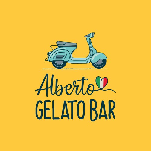 Italian logo with the title 'Logo design for an Italian gelato bar'