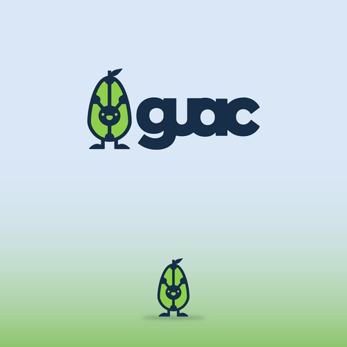 Avocado logo with the title 'GUAC LOGO DESIGN'