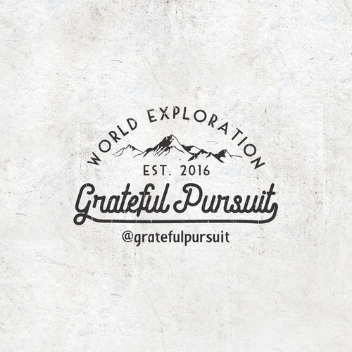 Adventure logo with the title 'Grateful Persuit logo design'