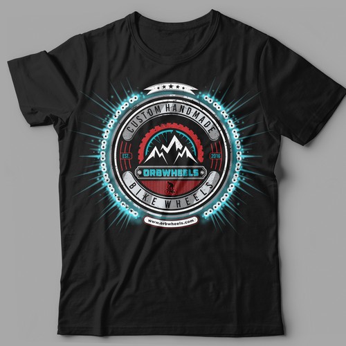 Bike t-shirt with the title 'ORBWHEELS'