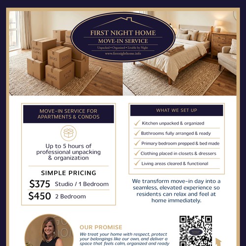 House design with the title 'Flyer for move-in services company'
