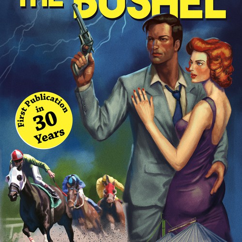 Retro book cover with the title 'Pulp cover style'