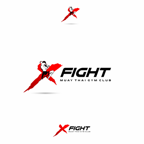 Gym brand with the title 'Fighter Logo For Muay Thai Gym Club'