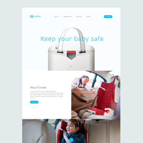Car website with the title 'Purseat'