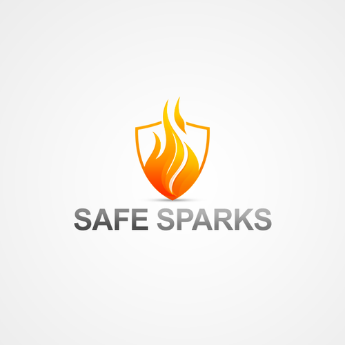 Spark logo with the title 'Logo for an industry that manufactures gloves for fire protection'