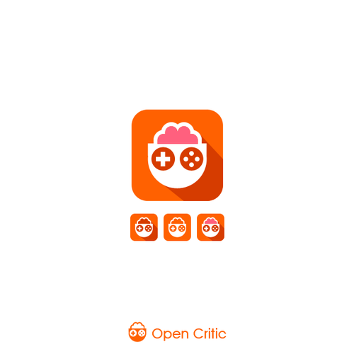 Two-color logo with the title 'Simple logo for Open Critic'