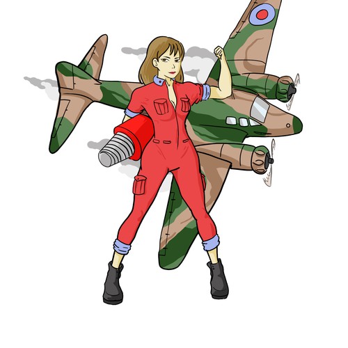 Manga design with the title 'illustration'