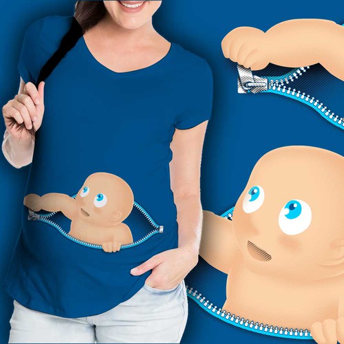 Pregnancy design with the title 'baby zipper'