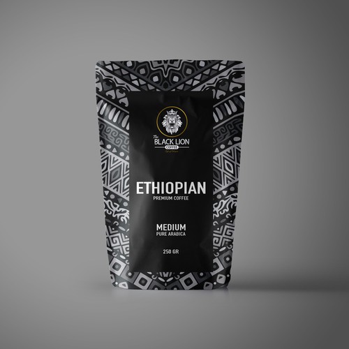 Cafe packaging with the title 'Packaging The Black Lion Coffee'