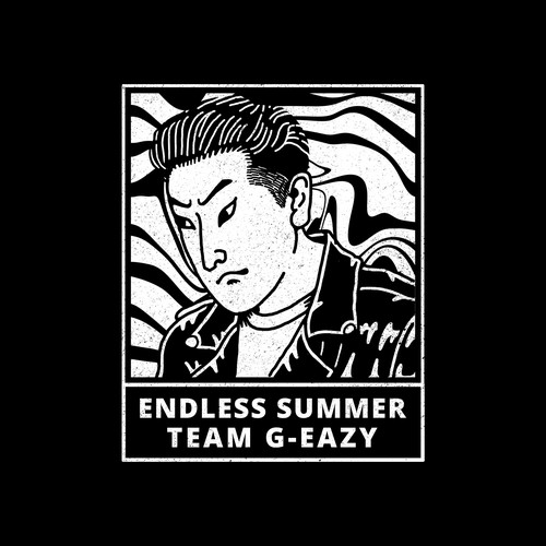 Japanese t-shirt with the title 'team g-eazy'