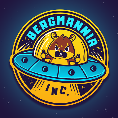 UFO design with the title 'Bergmannia logo'