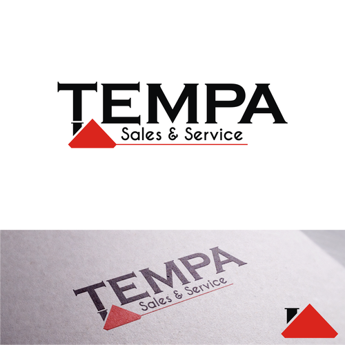 Material design with the title 'TEMPA Sales & Service'
