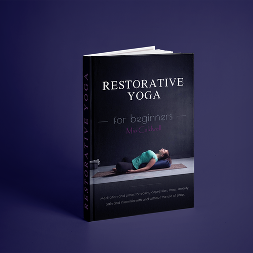 Sports book cover with the title 'Restorative Yoga Book Cover'