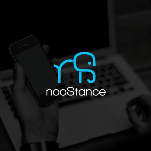 Elephant design with the title 'Simple logo concept for nooStance'