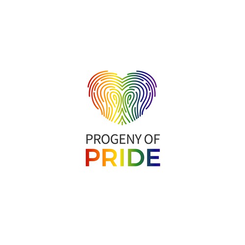 LGBT+ design with the title 'Logo Progeny of Pride'