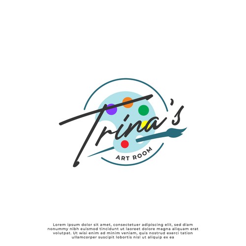 Printer logo with the title 'Acrylic paintings, prints and painting parties'