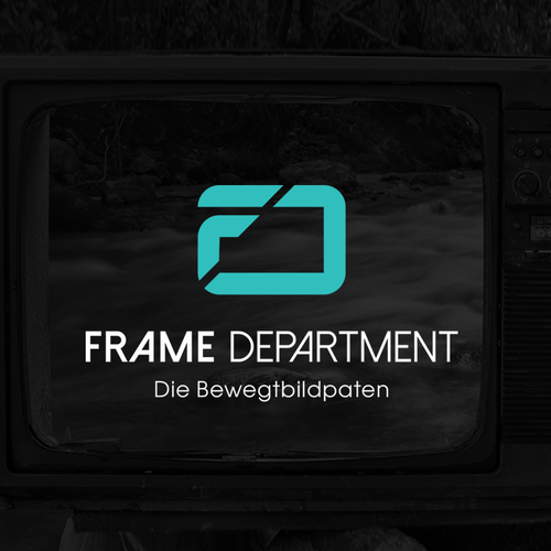 Movie logo with the title 'Frame Department logo design'