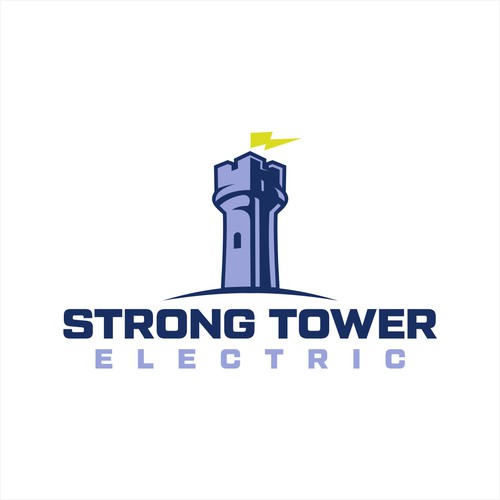 Construction company logo with the title 'Winner of Strong Tower Electric Contest'