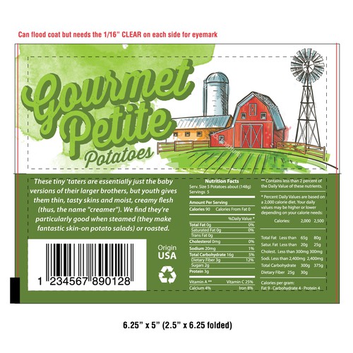 Brand packaging with the title 'Packaging design for Fresh Direct'