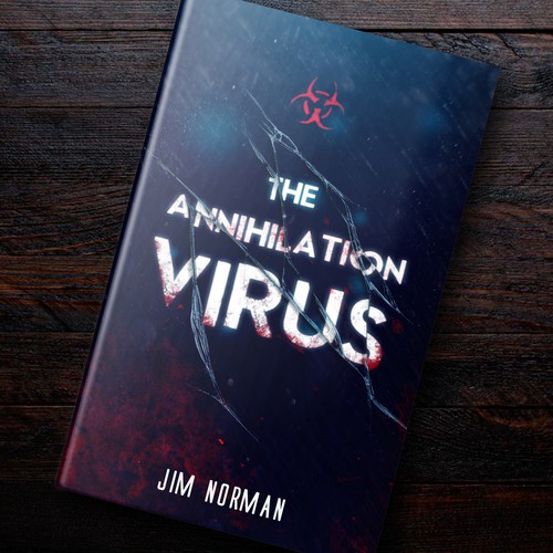 Zombie book cover with the title '"The Annihilation Virus" Artwork (Fictional Novel)'
