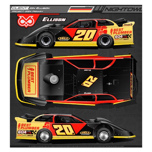 Hot logo with the title 'Logo for dirt track racing series promo materials'