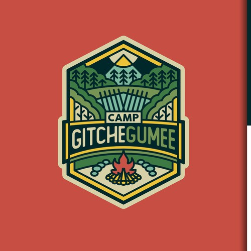 Outdoor logo with the title 'Camp GitcheGumee'