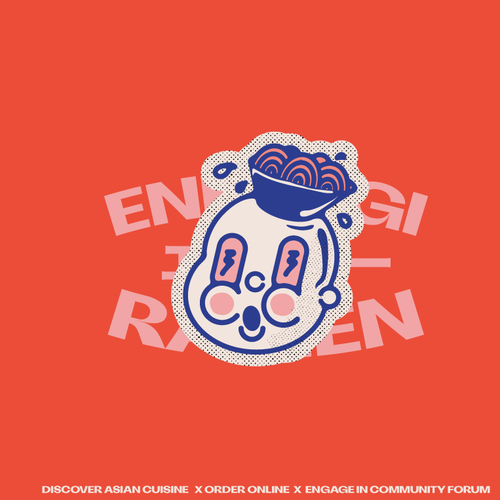 Japanese brand with the title 'Weird logo ramen house'