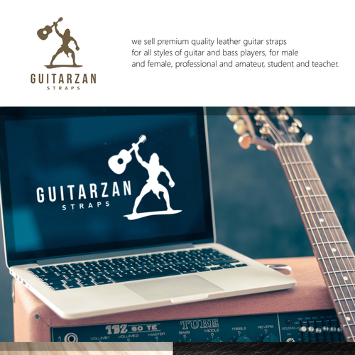 Leather design with the title 'Guitarzan logo'