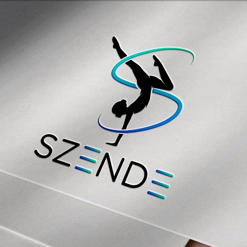 Gymnastics logo with the title 'Logo design concept for Szende'