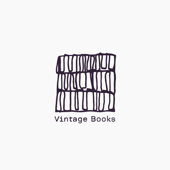 Typewriter logo with the title 'Vintage Modern Bookstore'