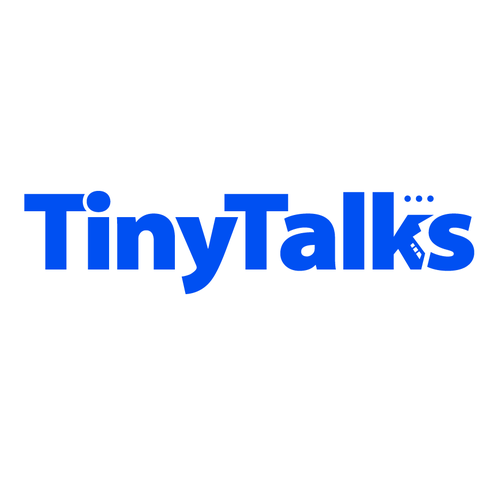 Talking design with the title 'TinyTalks logo design'