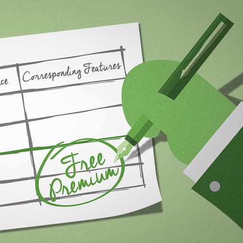 Office illustration with the title '7 SIMPLE images for use within UX blog post'