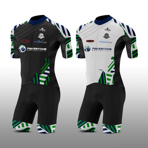 Cycling design with the title 'Modern cycling kit design'